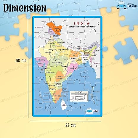 FunBlast Map of India Jigsaw Puzzle for Kids Jigsaw Puzzle for Kids