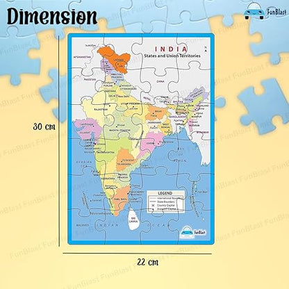 FunBlast Map of India Jigsaw Puzzle for Kids Jigsaw Puzzle for Kids