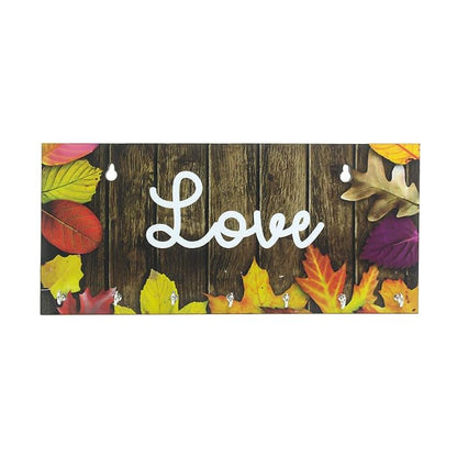 Ecraftindia Love Theme Wooden Key Holder With 7 Hooks