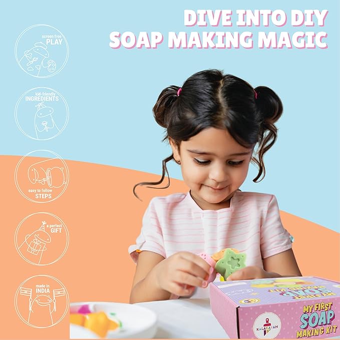 Kalakaram Diy My First Soap Making Kit | Craft 6 Making Activity for Kids | Diy Kit for Kids | Diy Science Kit
