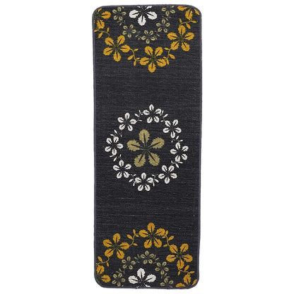 Saral Home Zinta Floral Soft Cotton Durable & Washable Multipurpose Runner Colour Grey