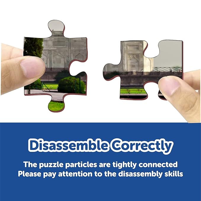 Mini Leaves the Taj Mahal Agra | India Wooden Jigsaw Puzzles | 108 Pieces | for Kids 9+ and Adults