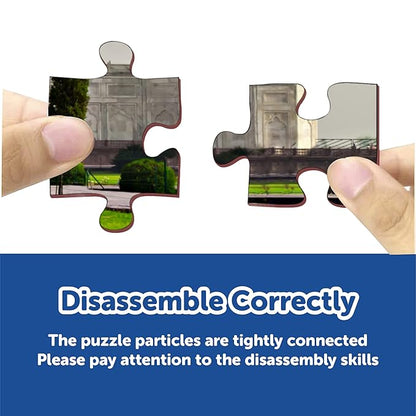 Mini Leaves the Taj Mahal Agra | India Wooden Jigsaw Puzzles | 108 Pieces | for Kids 9+ and Adults