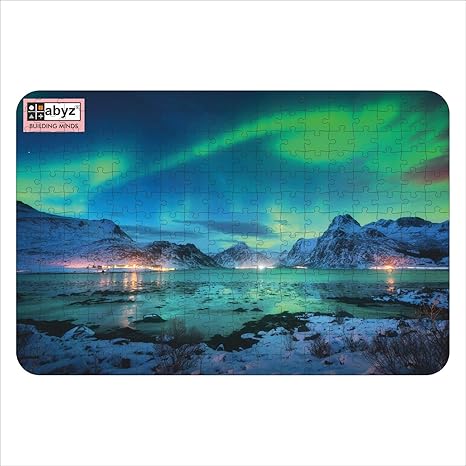 ABYZ Northern Lights (Aurora Borealis) Wooden Puzzle Play and Learn Educational Wooden Jigsaw Puzzle 252 Pieces