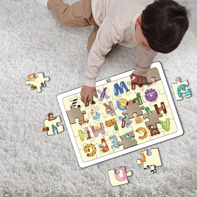 Mini Leaves 35 Piece Puzzle for Kids | Capital Alphabets Jigsaw Puzzle | Educational ABCD Toys for Kids 3+ Years