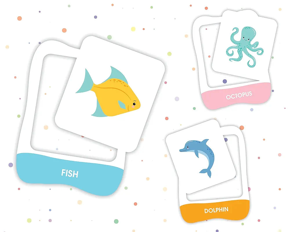 Popcorn Games & Puzzles Learning Puzzles Sea Animals for Kids |Improves Focus, Memory,Logic & Fine Motor Skills with 50 Pieces