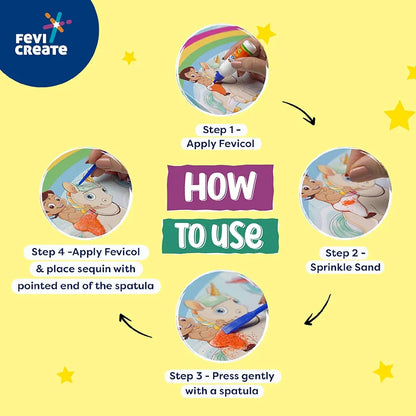 Fevicreate Chhota Bheem Chhutki Sand Sequin Kit | All-in-one Paper Frame Kit | Make 2 picture frames | Birthday Gift | Screen-Free Learning | by Fevicol | Best Gift for Boys & Girls 5+ years