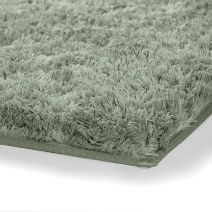 Luxe Home International Microfiber Bath Mat Super Soft Non Slip Vegas Rectangular Mats 45x75 cm Colour Pastel Green