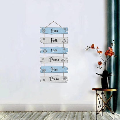 Artvibes Decorative Wall Hanging Wood Art Decoration Item for | Home Decor | Quotes Decor Item | Set of 6