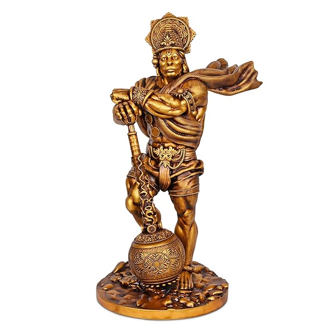 Tied Ribbons Lord Bahubali Hanuman Idol for Home Decor Pooja Room Bajrangbali Murti Statue
