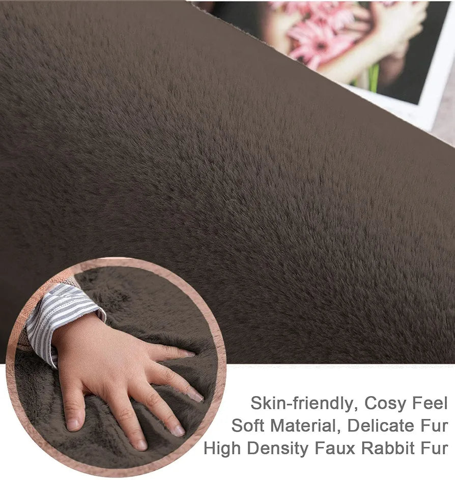 Luxe Home International Ruffle Bath Runner 2 X 5 Ft Colour Cocoa