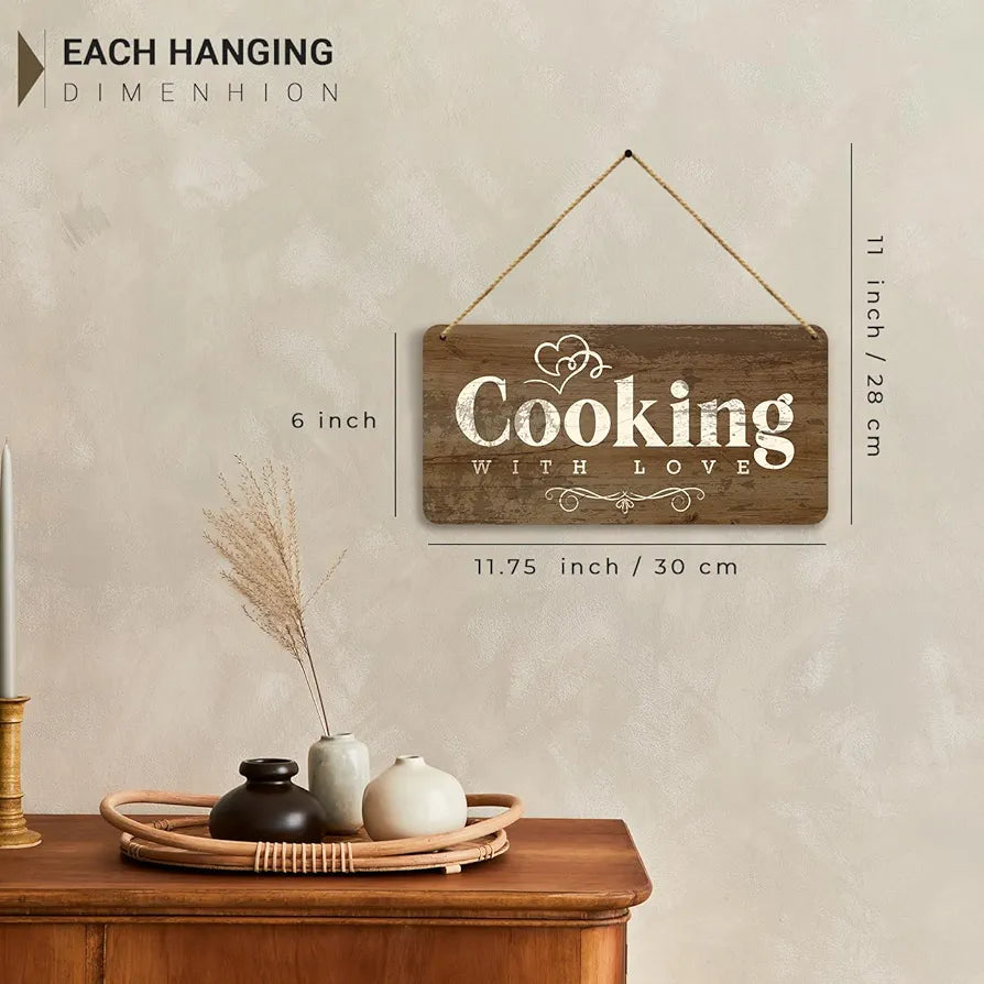 Kotart Kitchen Quotes Wooden Wall Art Hanging for Restaurant Bar Dianing Area 4