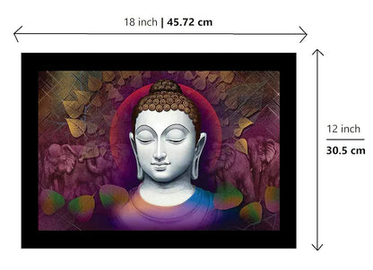 Lifehaxtore Positive Aura Buddha Art Framed Painting