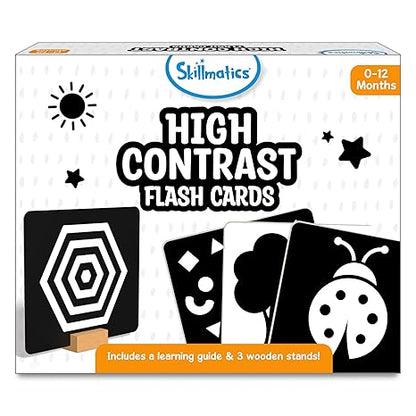 Skillmatics Large Flash Cards for Babies & Infants High Contrast Newborn Visual Stimulation