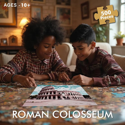Popcorn Puzzle for Kids Roman Colosseum 500 Piece Jigsaw Puzzles Game for 7+ Years Old Childrens and Adults | Indoor Brain Booster Games and Gifts for boy and Girl