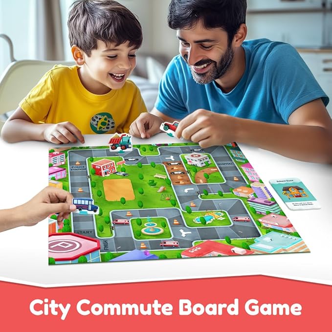 Bloomingo Board Game - Chaos Commute | Thrilling Traffic Adventure Game for Kids & Adults