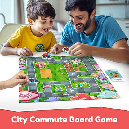 Bloomingo Board Game - Chaos Commute | Thrilling Traffic Adventure Game for Kids & Adults