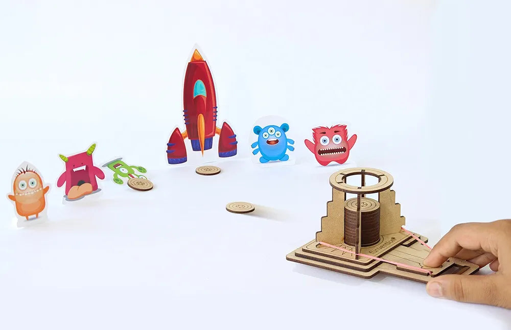 Funvention- for Little Scientist in Every Kid DIY Science Educational Disc Launcher Toy