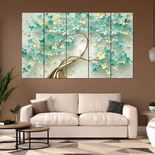 SET OF 5 DIGITAL WALL PAINTING