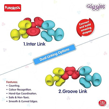Funskool Giggles Ever Links 13pcs Multi Coloured Interlocking Learning Educational Toy