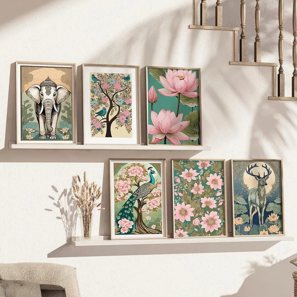 kotart Traditional Indian Inspired Wall Art Prints for Home and Office Decor C