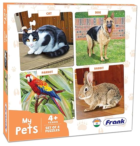 Frank My Pets Animal Puzzle - A Set of 4 Jigsaw Puzzle for Focus and Memory - 10504