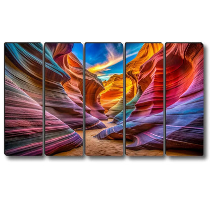 Livin'luxe Multiple Frames Colorful Antelope Canyon Wall Painting XL35311