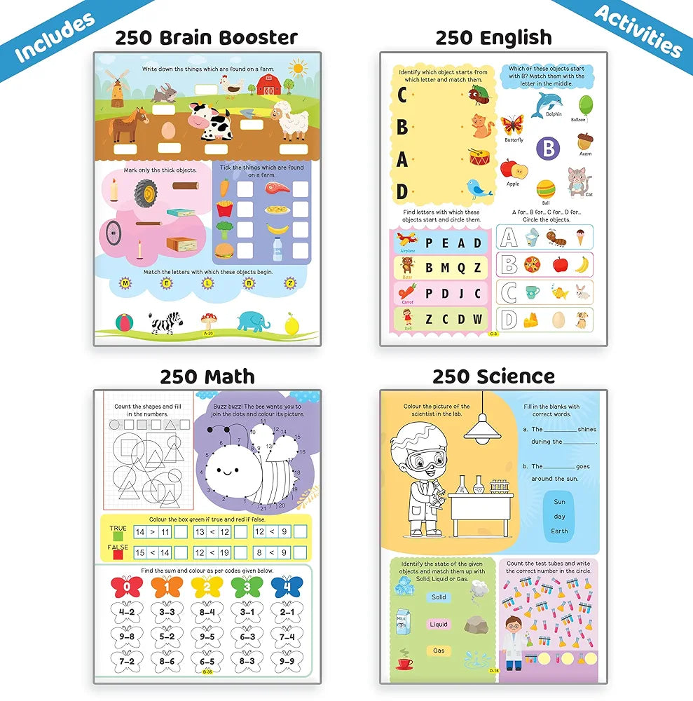 1001 Activity Book for Children Age 5+ | Comprehensive Collection of Brain-boosting Activities | English, Science, Maths & Brain-Booster Activities for Kids | Early Learning | Basic Concepts | Educational and Fun | The Book Tree Books