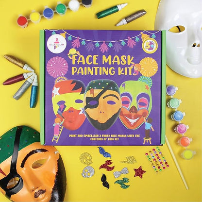 Kalakaram Diy Face Mask Painting Kit | Painting Kit for Kids | Create Your Own Customised Face Masks Using Paints | Diy Kits for Kids
