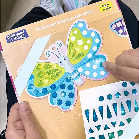 Imagimake Mirror Mosaic Butterfly & Peacock Mess Free Diy Mosaic Craft Kit