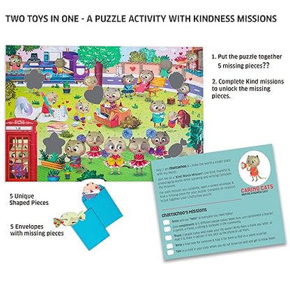 Chalk and Chuckles Chattychoo Cat 100 Piece Jigsaw Puzzle for Kids | Ages 5-10 Years | Educational Puzzle | Social Emotion Skills