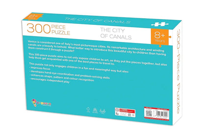 Popcorn Games & Puzzles 300 Piece Puzzle The City of Cannal |300 Piece Kid Jigsaw Puzzle Featuring The Venice City |Improves Your Child Brain Power