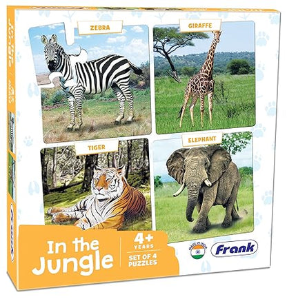 Frank in The Jungle Animal Puzzle - A Set of 4 Jigsaw Puzzle for Focus and Memory - 10502