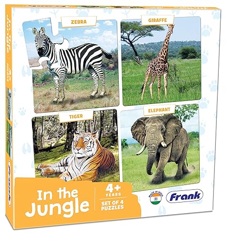 Frank in The Jungle Animal Puzzle - A Set of 4 Jigsaw Puzzle for Focus and Memory - 10502