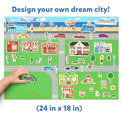 Skillmatics Creative Toy Magnetopia Design Your City Interactive Pretend Play Set for Kids