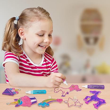 Imagimake Window Art Unicorn Glass Painting Kit Art And Craft Kit Girls Sun Catcher Kit