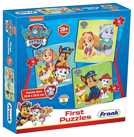Frank Paw Patrol First Puzzles - A Set of 3 Jigsaw Puzzle Focus and Memory - 70301