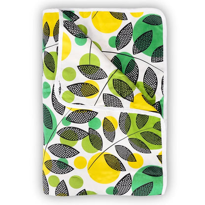 Divine Casa 120 GSM Microfiber Reversible Lightweight Printed Single Bed AC Dohar Blanket Colour Blush Green