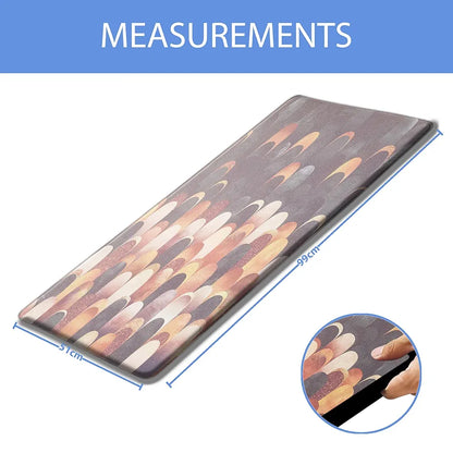 Luxe Home Columbo Anti-Fatigue Kitchen Mat Non-Slip Cushioned Comfort Mat Warm Gradient Pattern Standing Desk Mat Colour Lightning