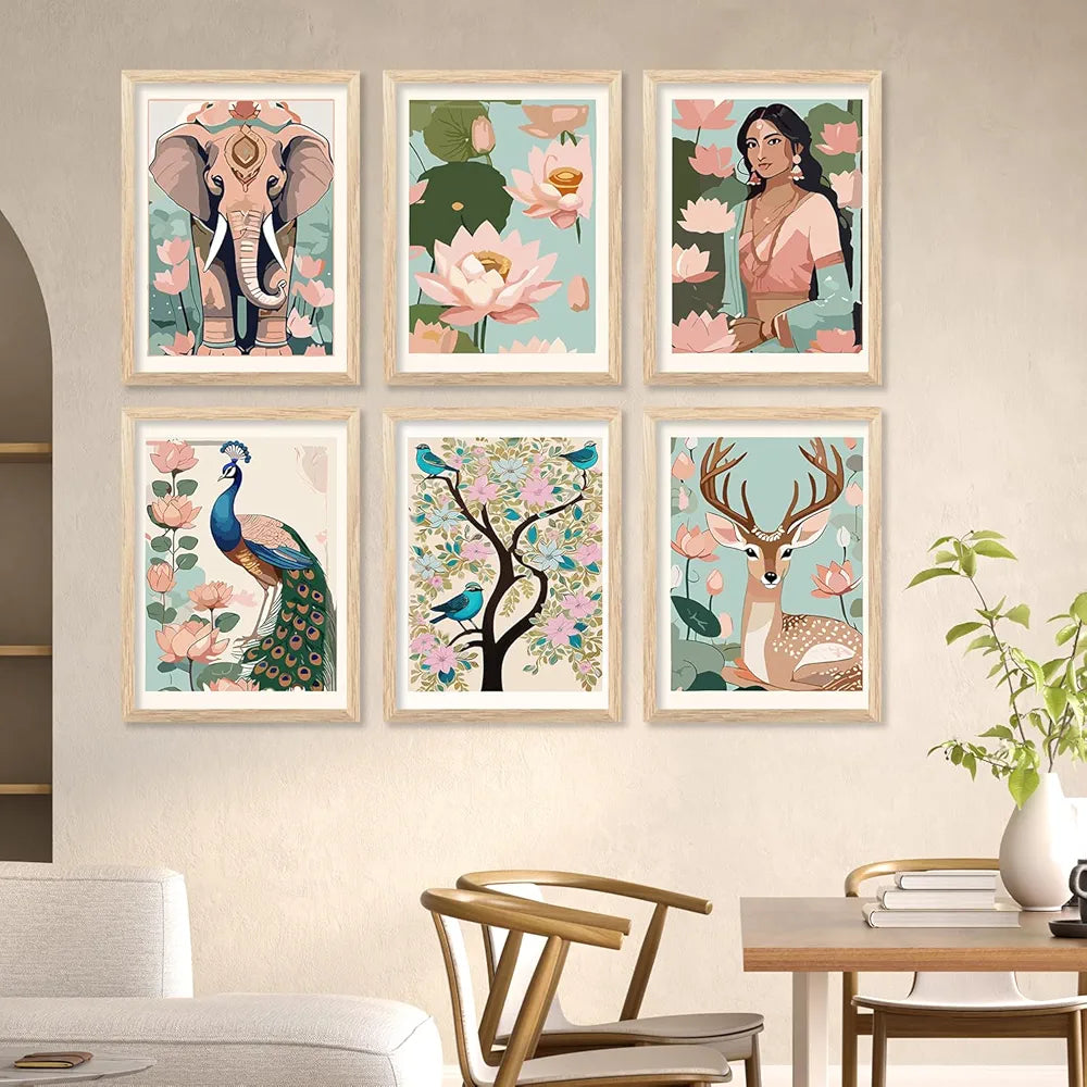 Kotart Traditional Indian Inspired Wall Art Prints for Home and Office Decor A