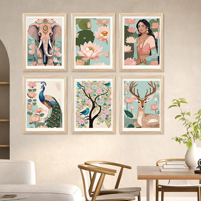 Kotart Traditional Indian Inspired Wall Art Prints for Home and Office Decor A