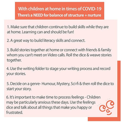 Chalk and Chuckles Rolling Tales, Story Telling Wooden Dice Cubes | Learning and Education Game