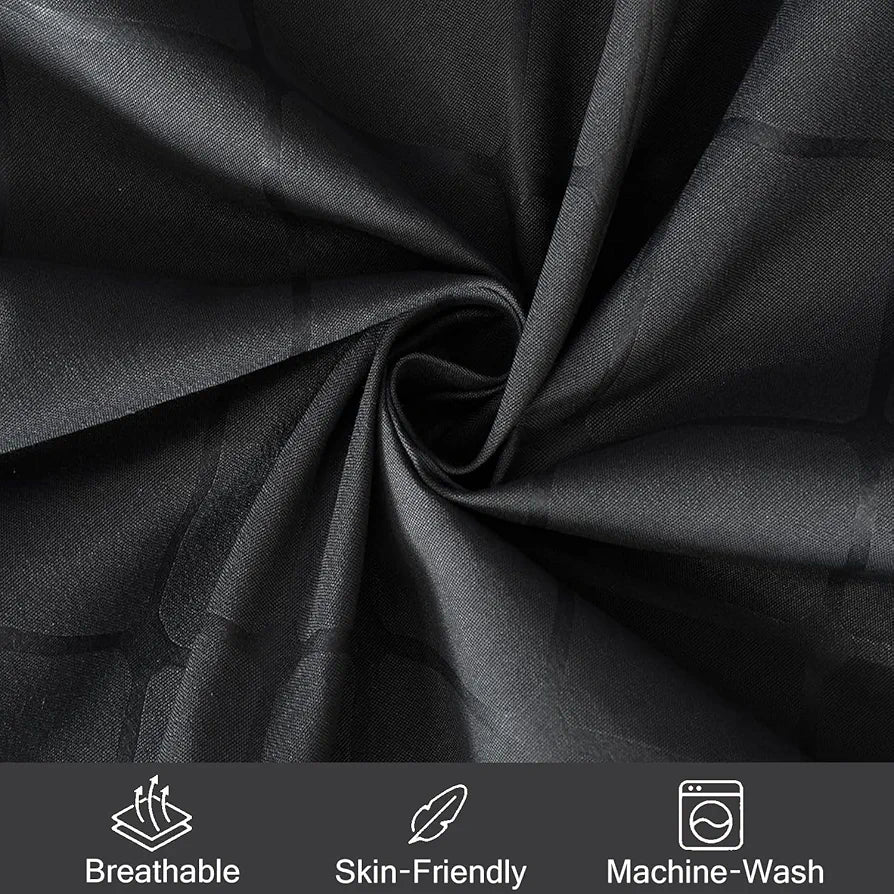 Fresh From Loom Microfiber King Size Double Geometric Bedsheet Hypoallergenic Wrinkle Free Bed Sheets with 2 Pillow Covers 144 TC Grey Barfi
