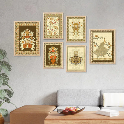 Kotart Premium Digital Madhubani Art Paintings with Frame Pack of 6 art 5