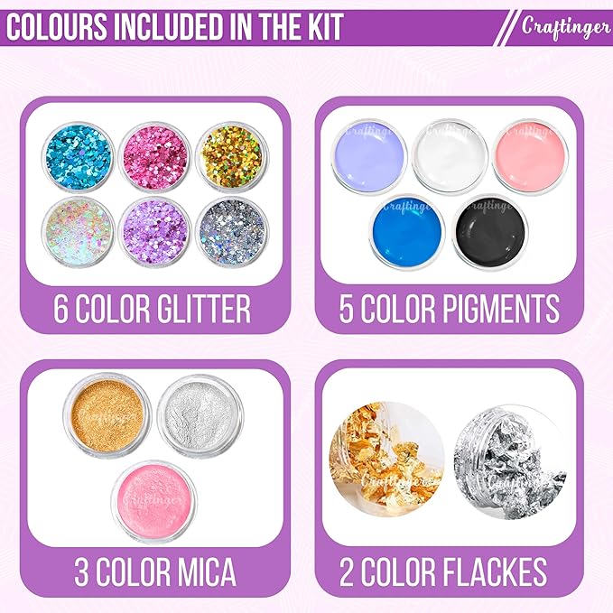 Craftinger Diy 85 Pieces Pro Resin Art Kit | Multicolour