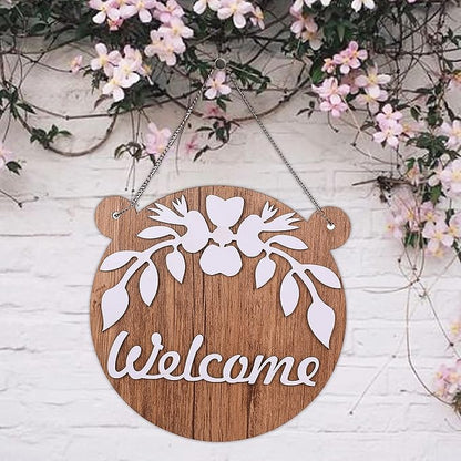 Sehaz Artworks Wooden Wall Hangings Home Décor Items Home Decoration Items Welcome-WHT