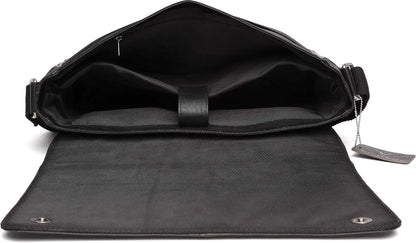 WildHorn Leather 13 inch Laptop Messenger Bag for Men I Padded Laptop Compartment I Adjustable Strap I Dimension: L- 14inch H- 10.5 inch W- 3.5inch