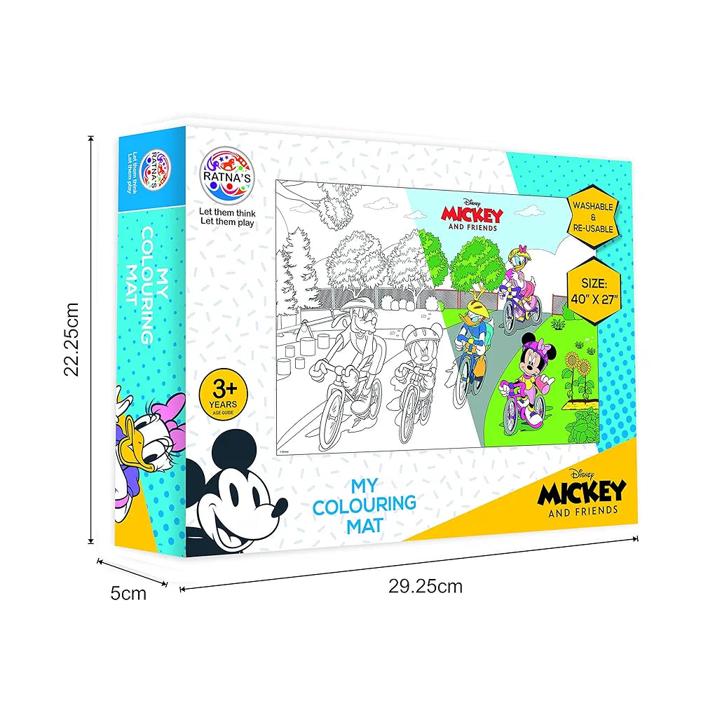 RATNA'S My Colouring Mat Disney & Marvel Theme for Kids Washable and Reusable Coloring Kit, Big Size Mat  DIY Painting Kit 