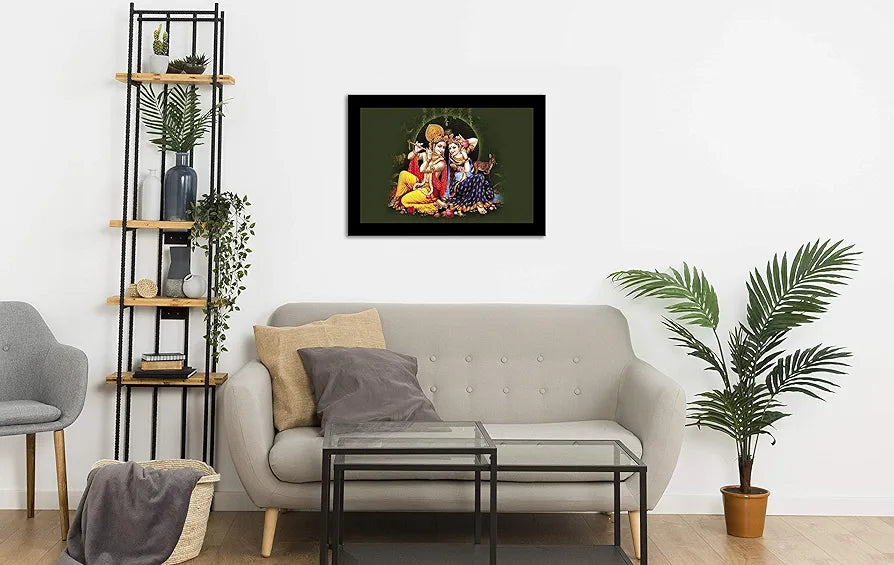 Lifehaxtore Raasleela Radha Krishna Art Framed Painting Model 3