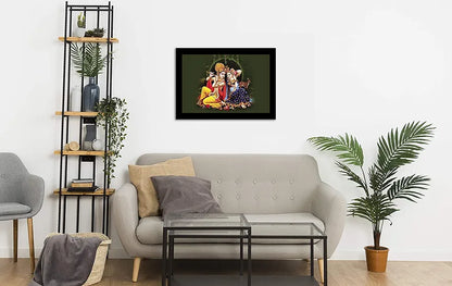 Lifehaxtore Raasleela Radha Krishna Art Framed Painting Model 3